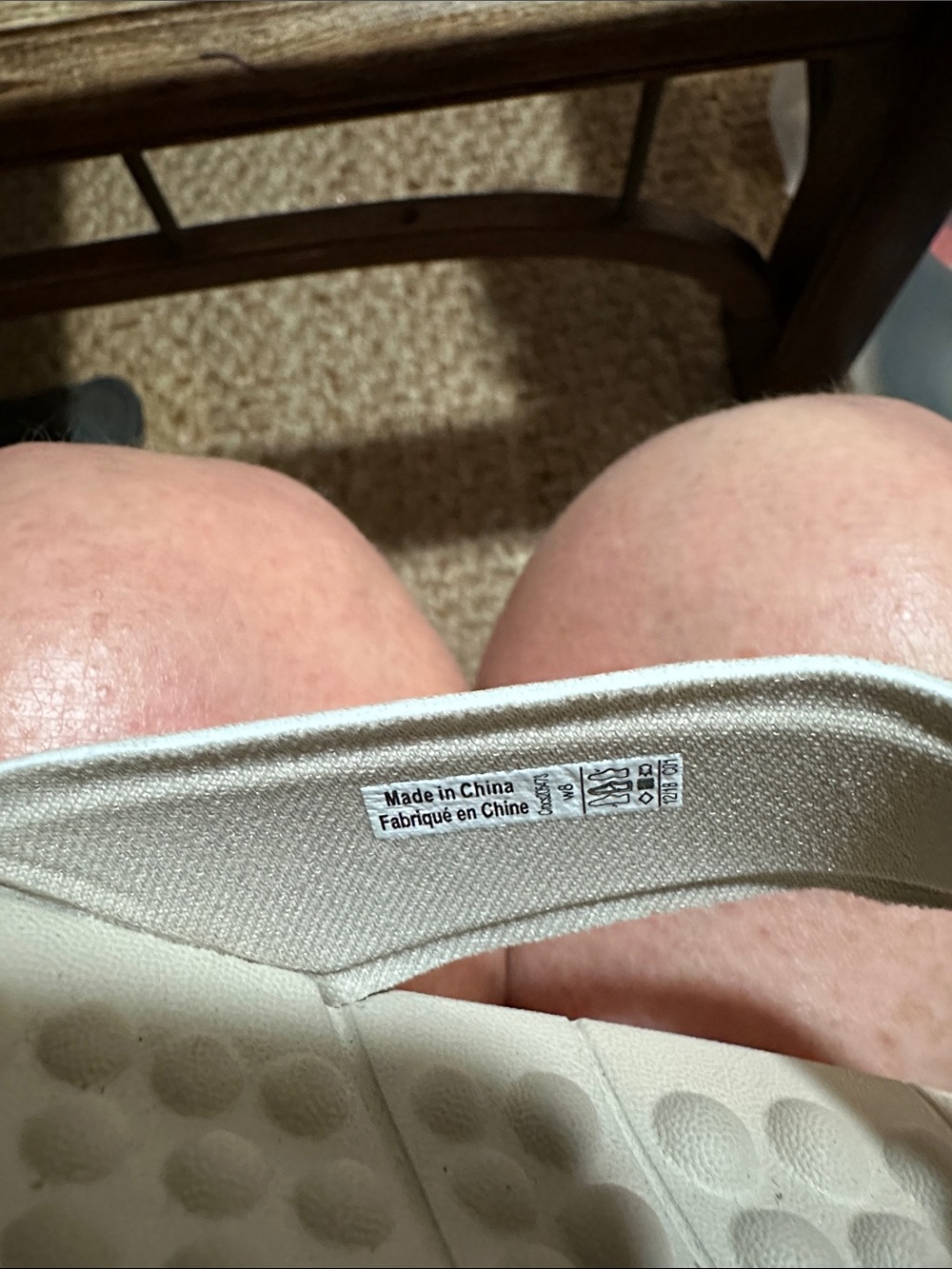 CROCS Women's Neutral Beige Comfort Flip Sandals - Picture 6 of 6